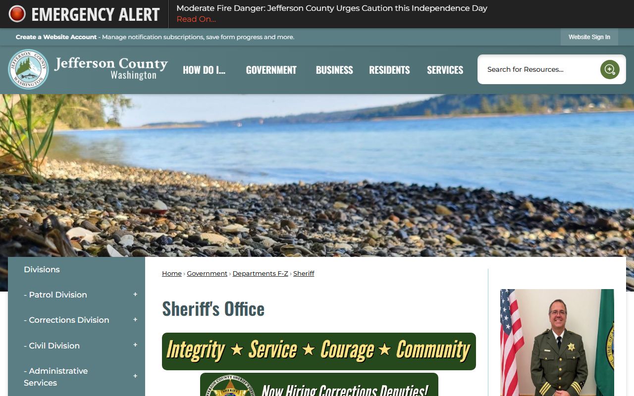 Jefferson County Jail sheriff contact information