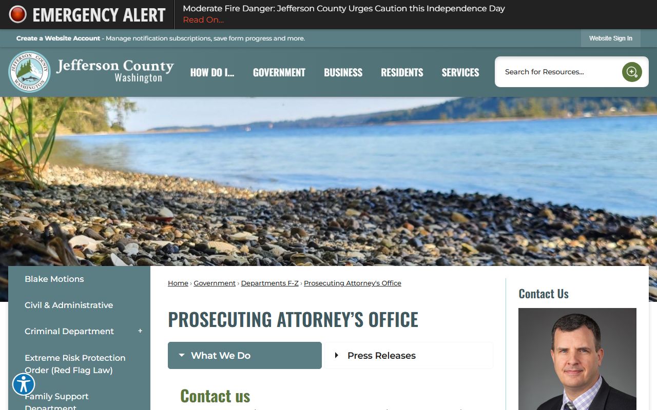 Jefferson County prosecutor page for charges after jail arrest